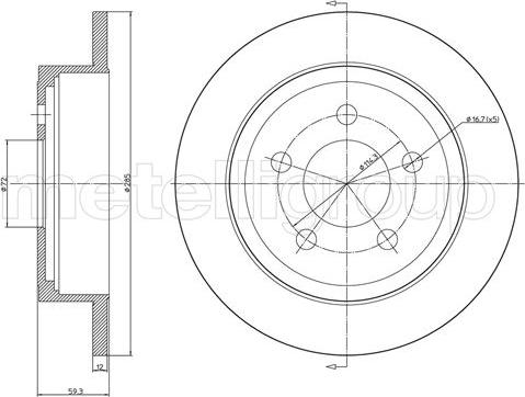 BENDIX 520905 - Kočioni disk www.molydon.hr