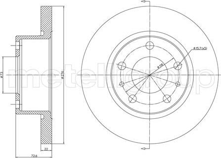 Fri.Tech. BD1023 - Kočioni disk www.molydon.hr