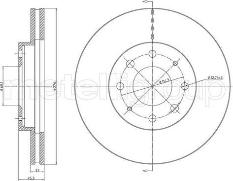 Fri.Tech. BD1170 - Kočioni disk www.molydon.hr