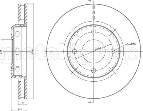 Fri.Tech. BD1263 - Kočioni disk www.molydon.hr