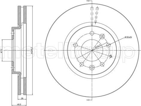 Fri.Tech. BD1284 - Kočioni disk www.molydon.hr