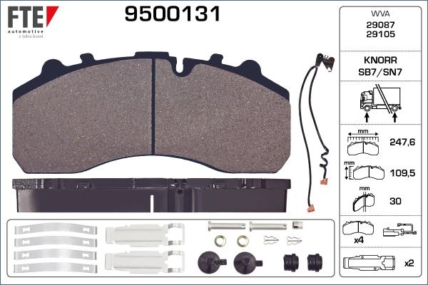 FTE 9500131 - Komplet Pločica, disk-kočnica www.molydon.hr