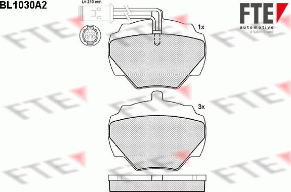 FTE BL1030A2 - Komplet Pločica, disk-kočnica www.molydon.hr