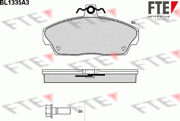 FTE BL1335A3 - Komplet Pločica, disk-kočnica www.molydon.hr