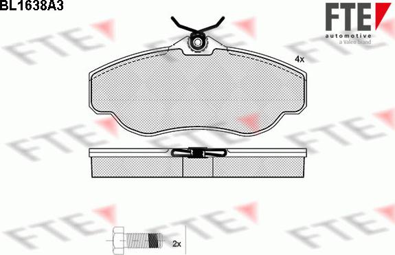 FTE BL1638A3 - Komplet Pločica, disk-kočnica www.molydon.hr