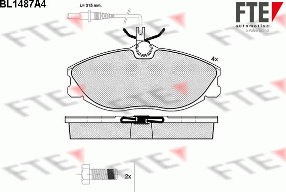 FTE 9010219 - Komplet Pločica, disk-kočnica www.molydon.hr