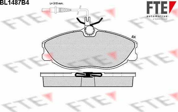 FTE 9010220 - Komplet Pločica, disk-kočnica www.molydon.hr