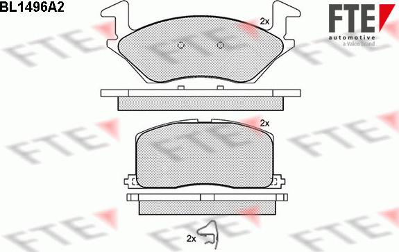 FTE BL1496A2 - Komplet Pločica, disk-kočnica www.molydon.hr