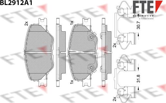 FTE BL2912A1 - Komplet Pločica, disk-kočnica www.molydon.hr