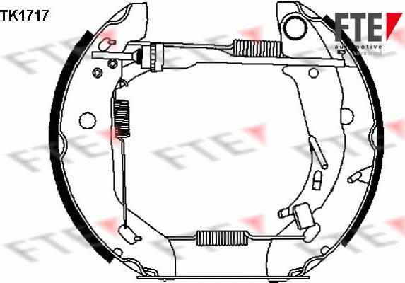 FTE TK1717 - Komplet kočnica, bubanj kočnice www.molydon.hr