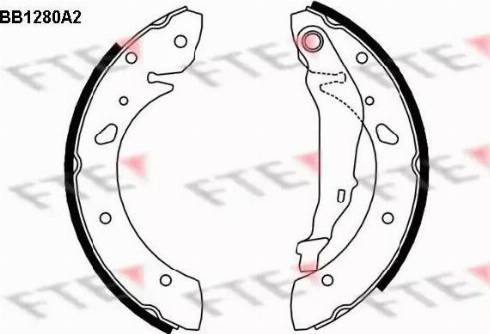 FTE BB1280A2 - Komplet kočnica, bubanj kočnice www.molydon.hr