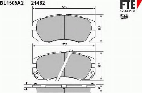 FTE BL1505A2 - Komplet Pločica, disk-kočnica www.molydon.hr