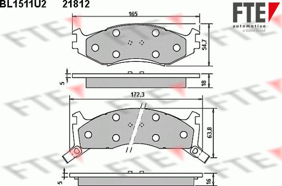 FTE BL1511U2 - Komplet Pločica, disk-kočnica www.molydon.hr