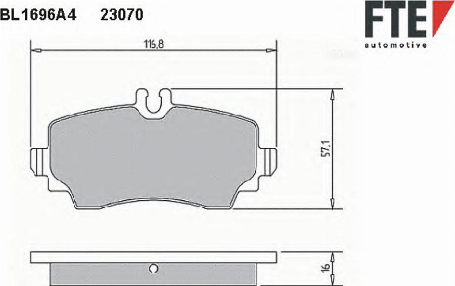 FTE BL1696A4 - Komplet Pločica, disk-kočnica www.molydon.hr