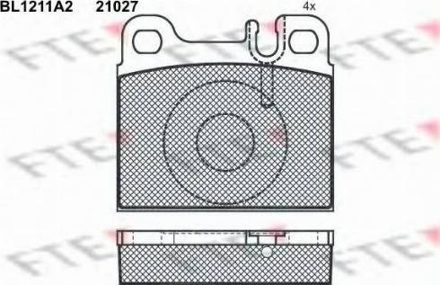 FTE BL1211A2 - Komplet Pločica, disk-kočnica www.molydon.hr