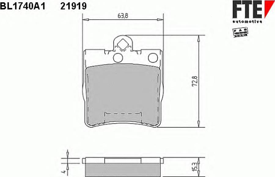 FTE BL1740A1 - Komplet Pločica, disk-kočnica www.molydon.hr