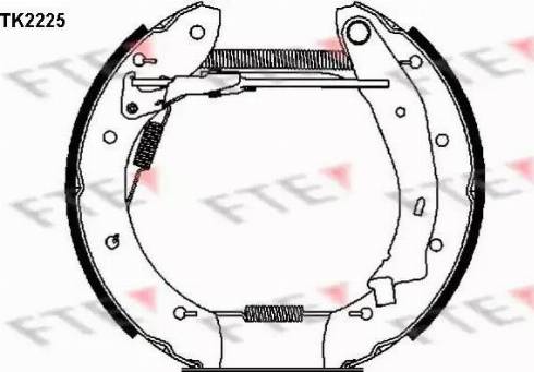 FTE TK2225 - Komplet kočnica, bubanj kočnice www.molydon.hr