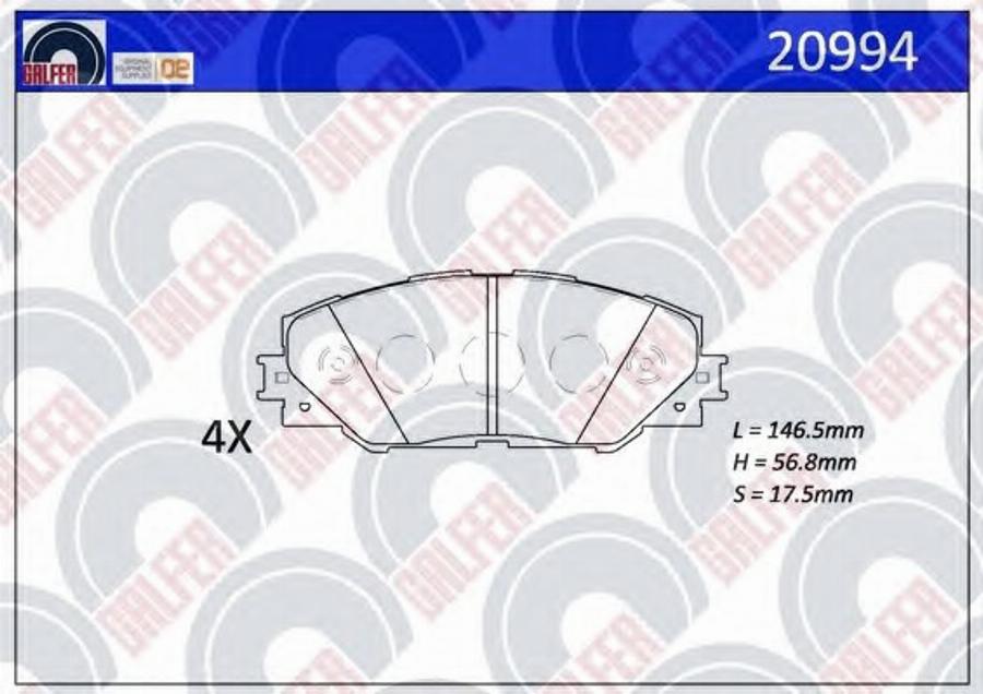 Galfer 20994 - Komplet Pločica, disk-kočnica www.molydon.hr