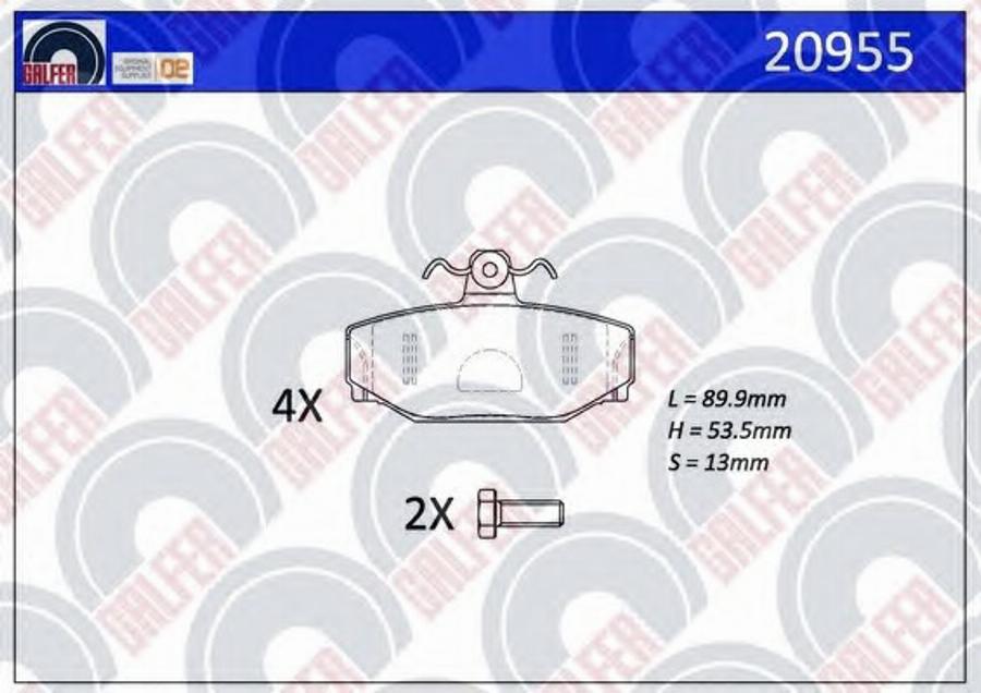 Galfer 20955 - Komplet Pločica, disk-kočnica www.molydon.hr