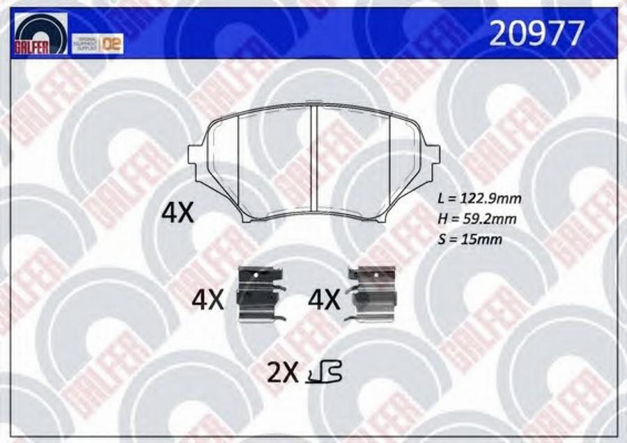 Galfer 20977 - Komplet Pločica, disk-kočnica www.molydon.hr