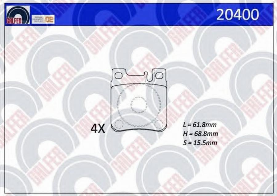 Galfer 20400 - Komplet Pločica, disk-kočnica www.molydon.hr