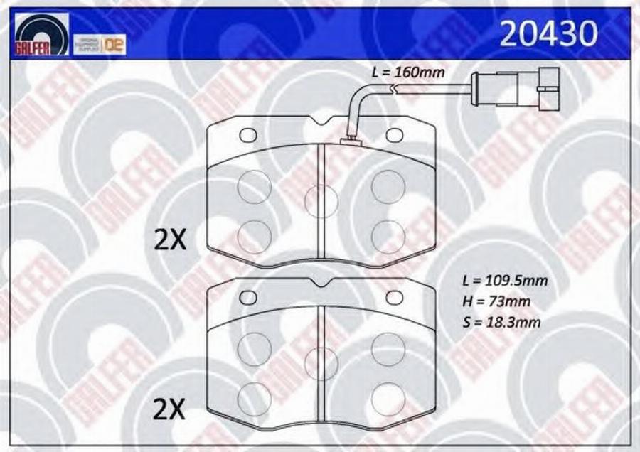 Galfer 20430 - Komplet Pločica, disk-kočnica www.molydon.hr