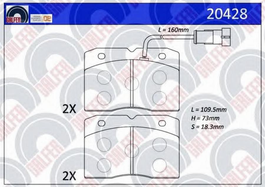 Galfer 20428 - Komplet Pločica, disk-kočnica www.molydon.hr