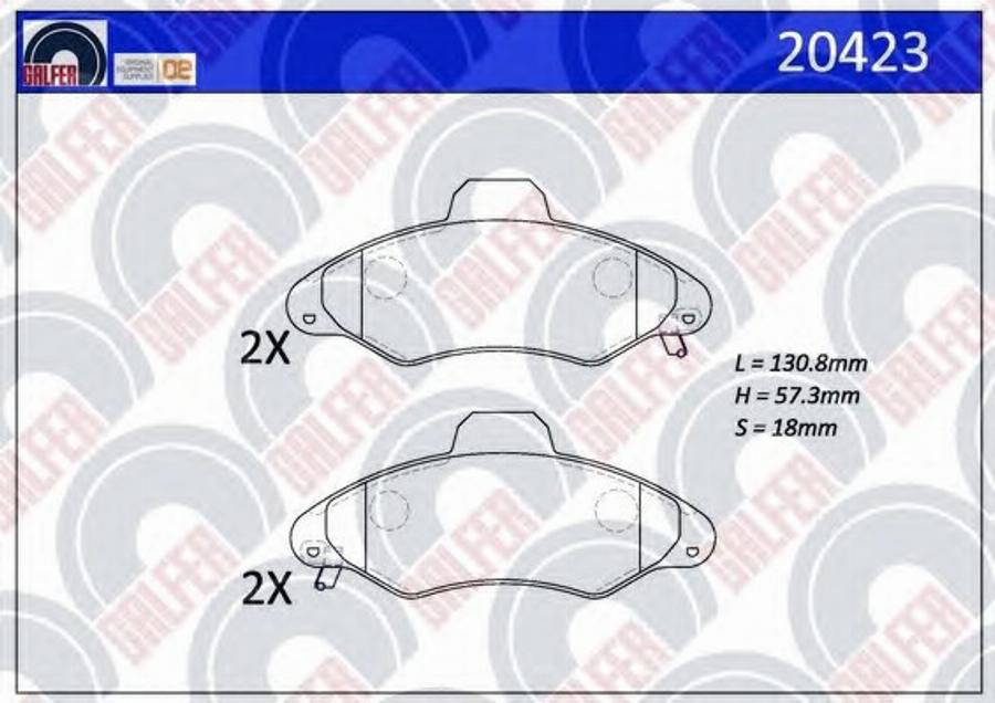 Galfer 20423 - Komplet Pločica, disk-kočnica www.molydon.hr