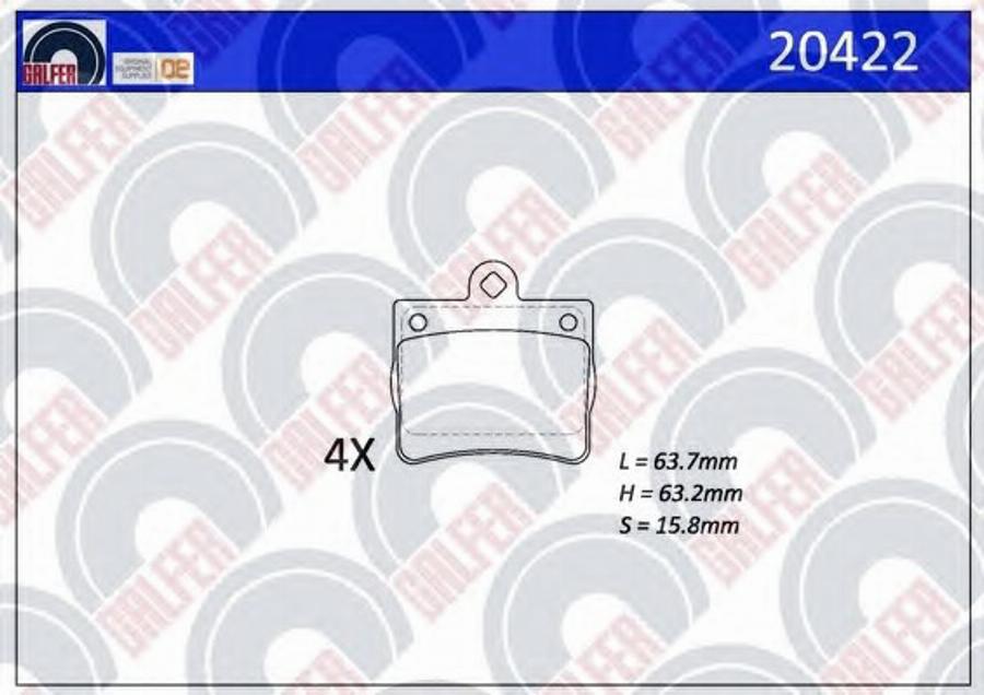 Galfer 20422 - Komplet Pločica, disk-kočnica www.molydon.hr