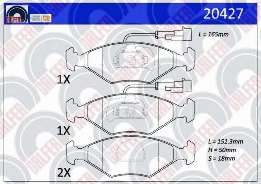 Galfer 20427 - Komplet Pločica, disk-kočnica www.molydon.hr