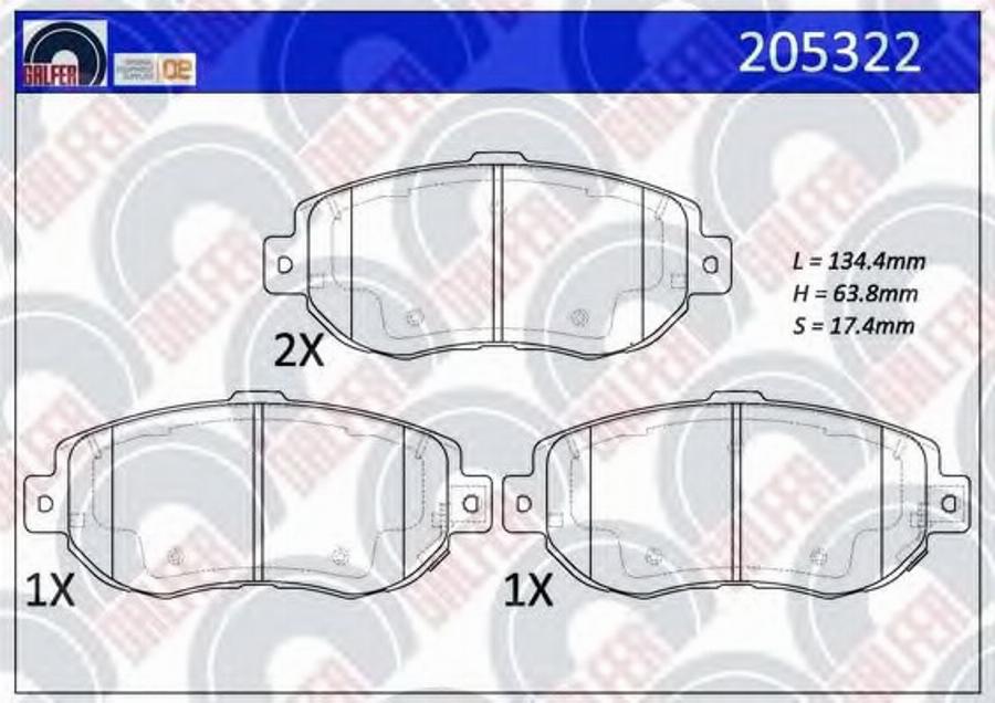 Galfer 205322 - Komplet Pločica, disk-kočnica www.molydon.hr