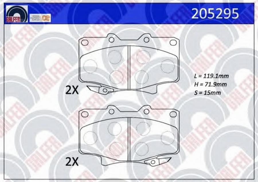 Galfer 205295 - Komplet Pločica, disk-kočnica www.molydon.hr