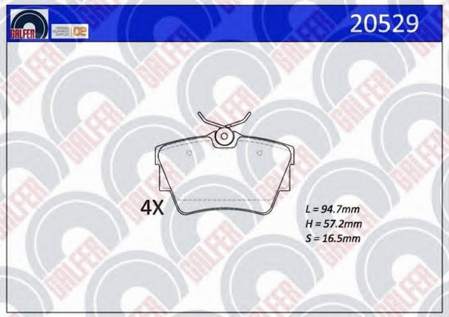 Galfer 20529 - Komplet Pločica, disk-kočnica www.molydon.hr