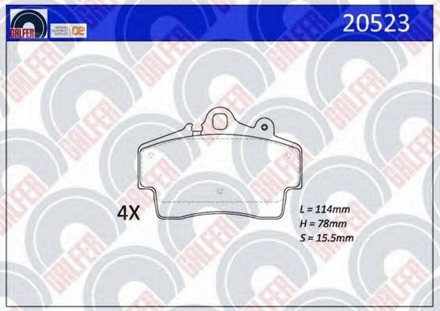 Galfer 20523 - Komplet Pločica, disk-kočnica www.molydon.hr