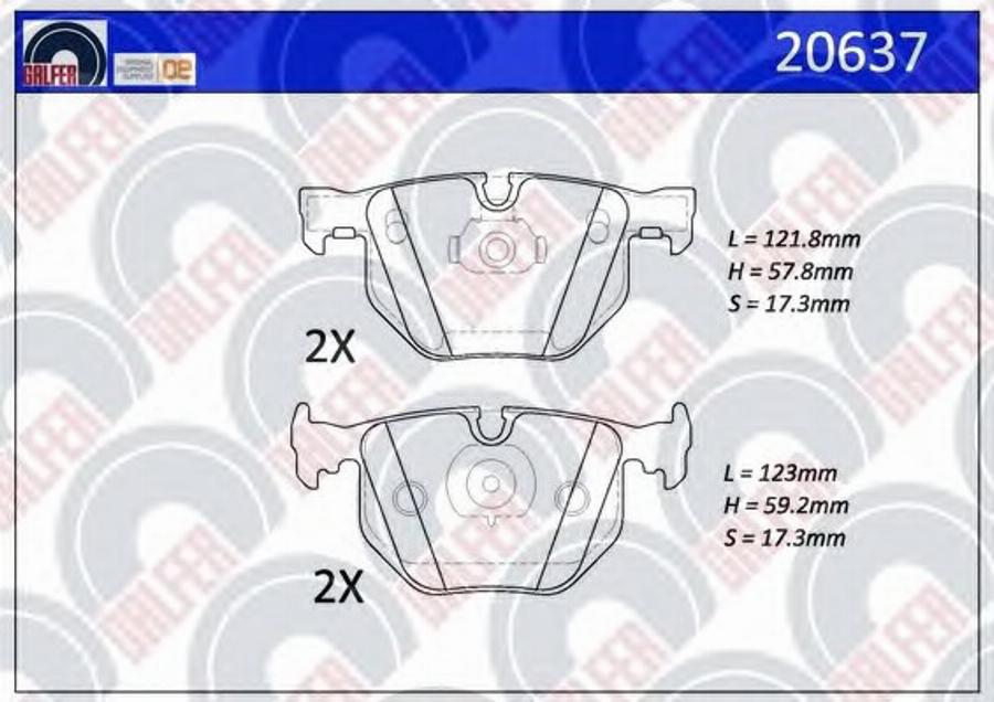 Galfer 20637 - Komplet Pločica, disk-kočnica www.molydon.hr