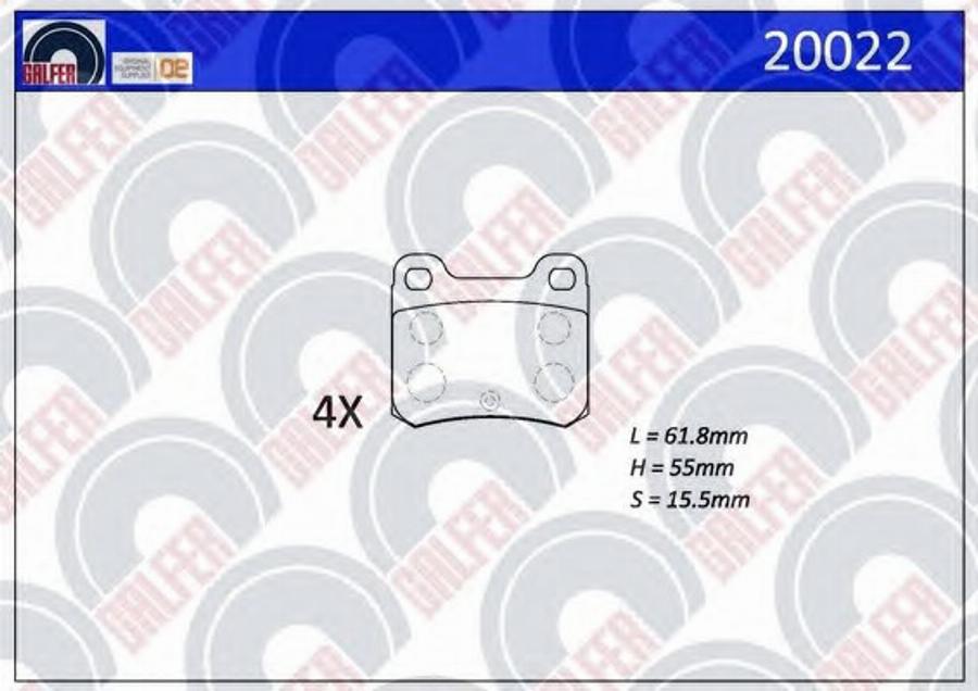 Galfer 20022 - Komplet Pločica, disk-kočnica www.molydon.hr