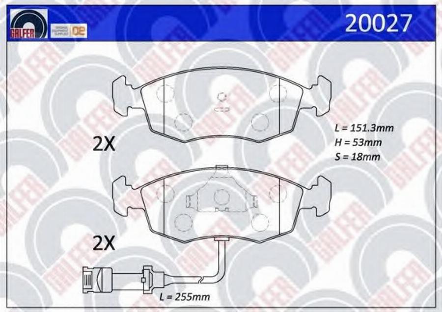 Galfer 20027 - Komplet Pločica, disk-kočnica www.molydon.hr