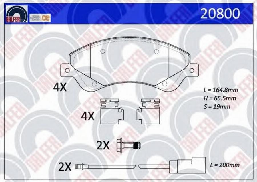 Galfer 20800 - Komplet Pločica, disk-kočnica www.molydon.hr