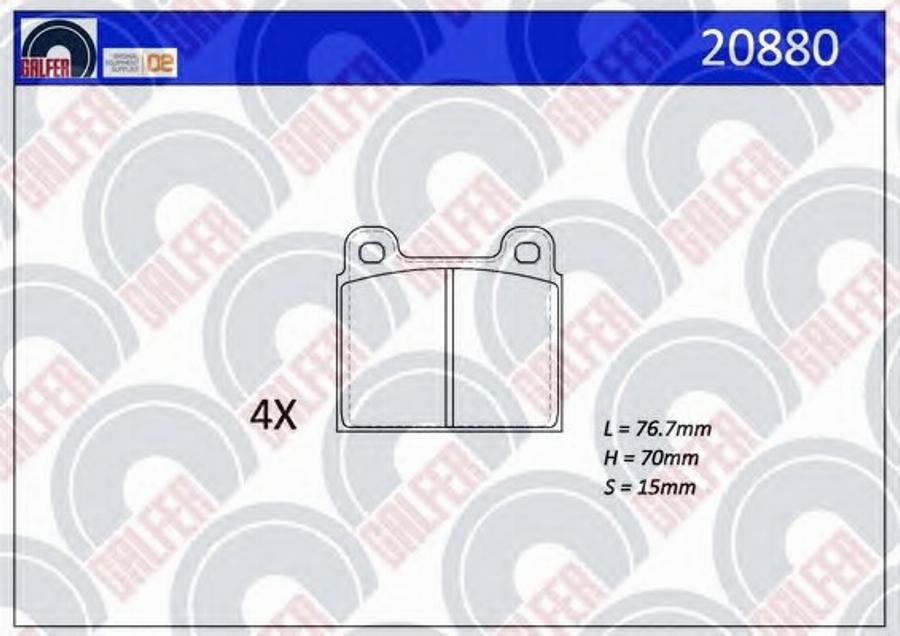 Galfer 20880 - Komplet Pločica, disk-kočnica www.molydon.hr