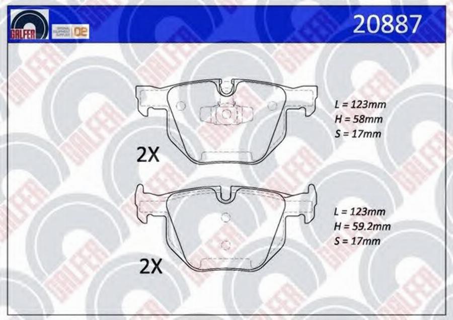 Galfer 20887 - Komplet Pločica, disk-kočnica www.molydon.hr