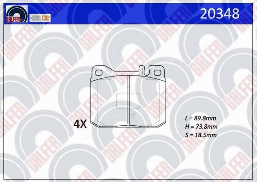 Galfer 20348 - Komplet Pločica, disk-kočnica www.molydon.hr