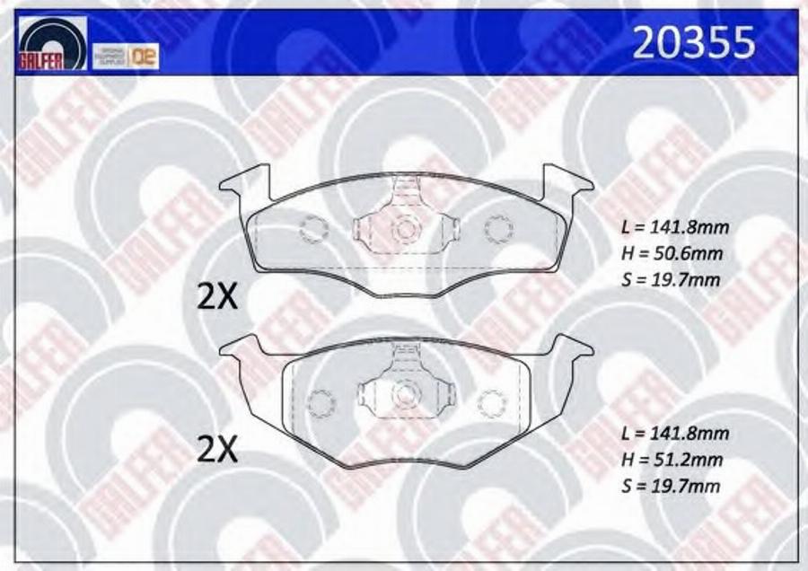 Galfer 20355 - Komplet Pločica, disk-kočnica www.molydon.hr