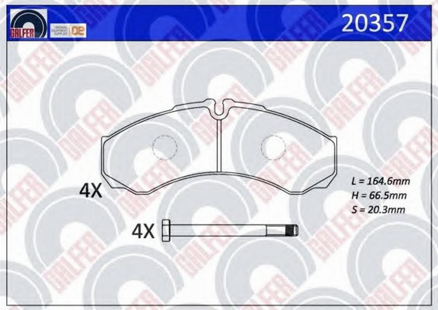 Galfer 20357 - Komplet Pločica, disk-kočnica www.molydon.hr