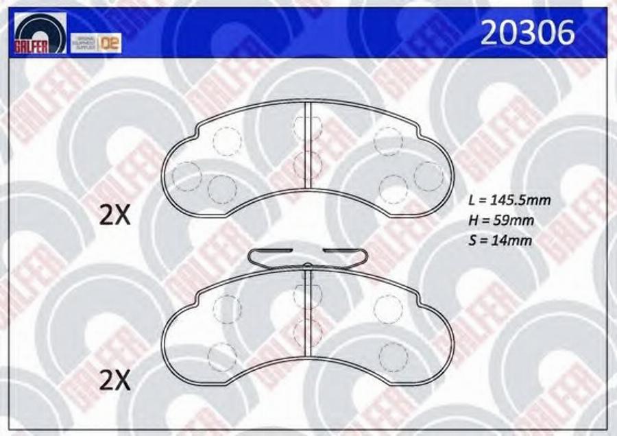 Galfer 20306 - Komplet Pločica, disk-kočnica www.molydon.hr