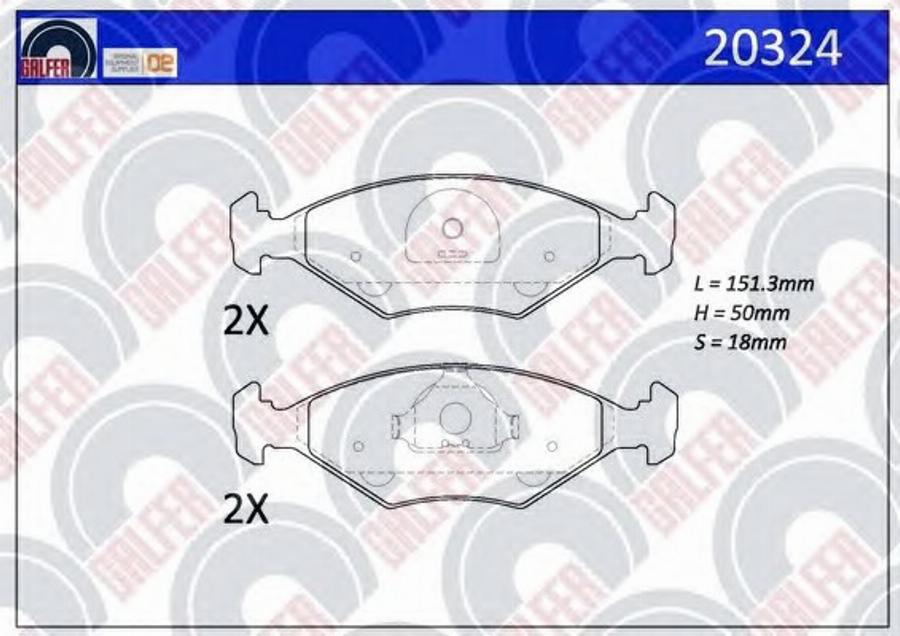 Galfer 20324 - Komplet Pločica, disk-kočnica www.molydon.hr