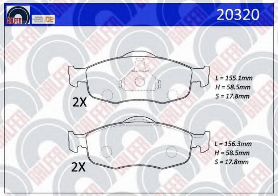 Galfer 20320 - Komplet Pločica, disk-kočnica www.molydon.hr