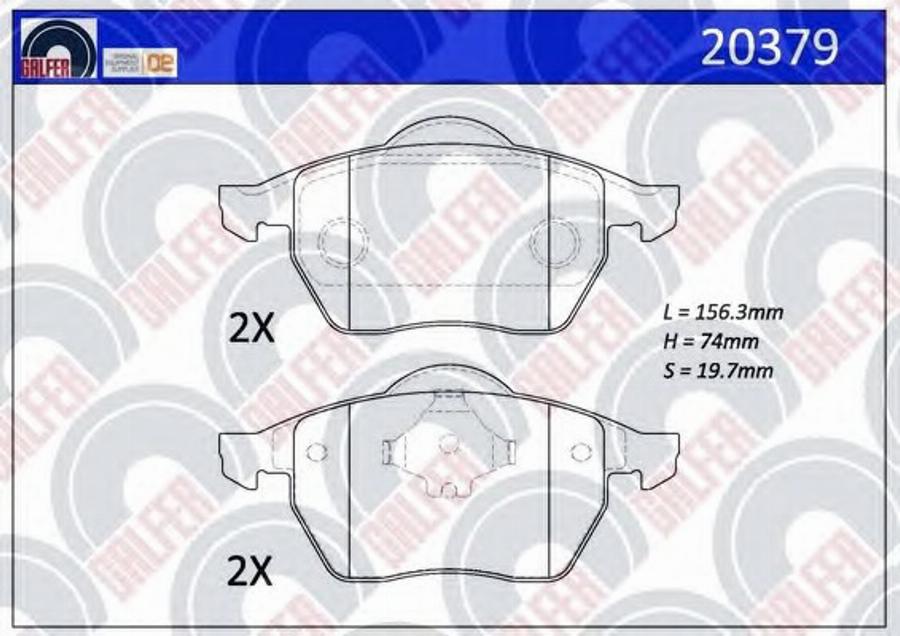 Galfer 20379 - Komplet Pločica, disk-kočnica www.molydon.hr