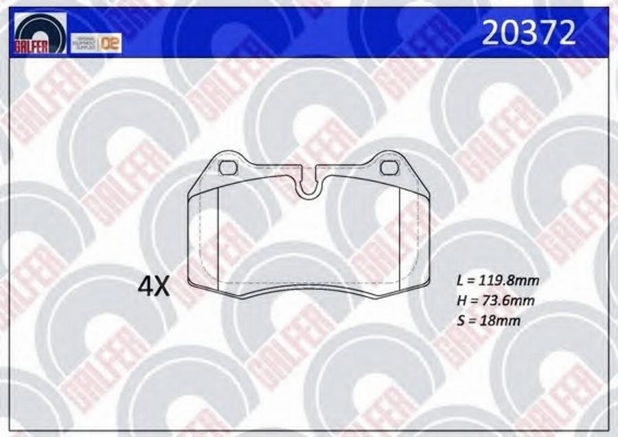 Galfer 20372 - Komplet Pločica, disk-kočnica www.molydon.hr