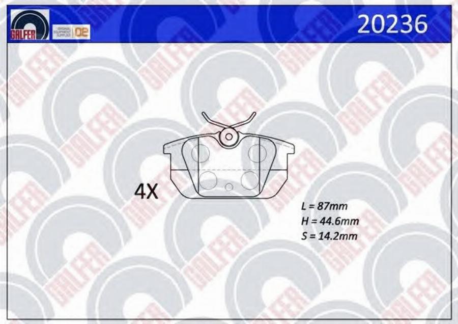 Galfer 20236 - Komplet Pločica, disk-kočnica www.molydon.hr