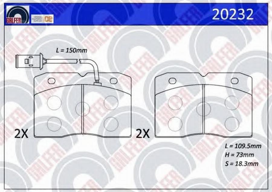 Galfer 20232 - Komplet Pločica, disk-kočnica www.molydon.hr